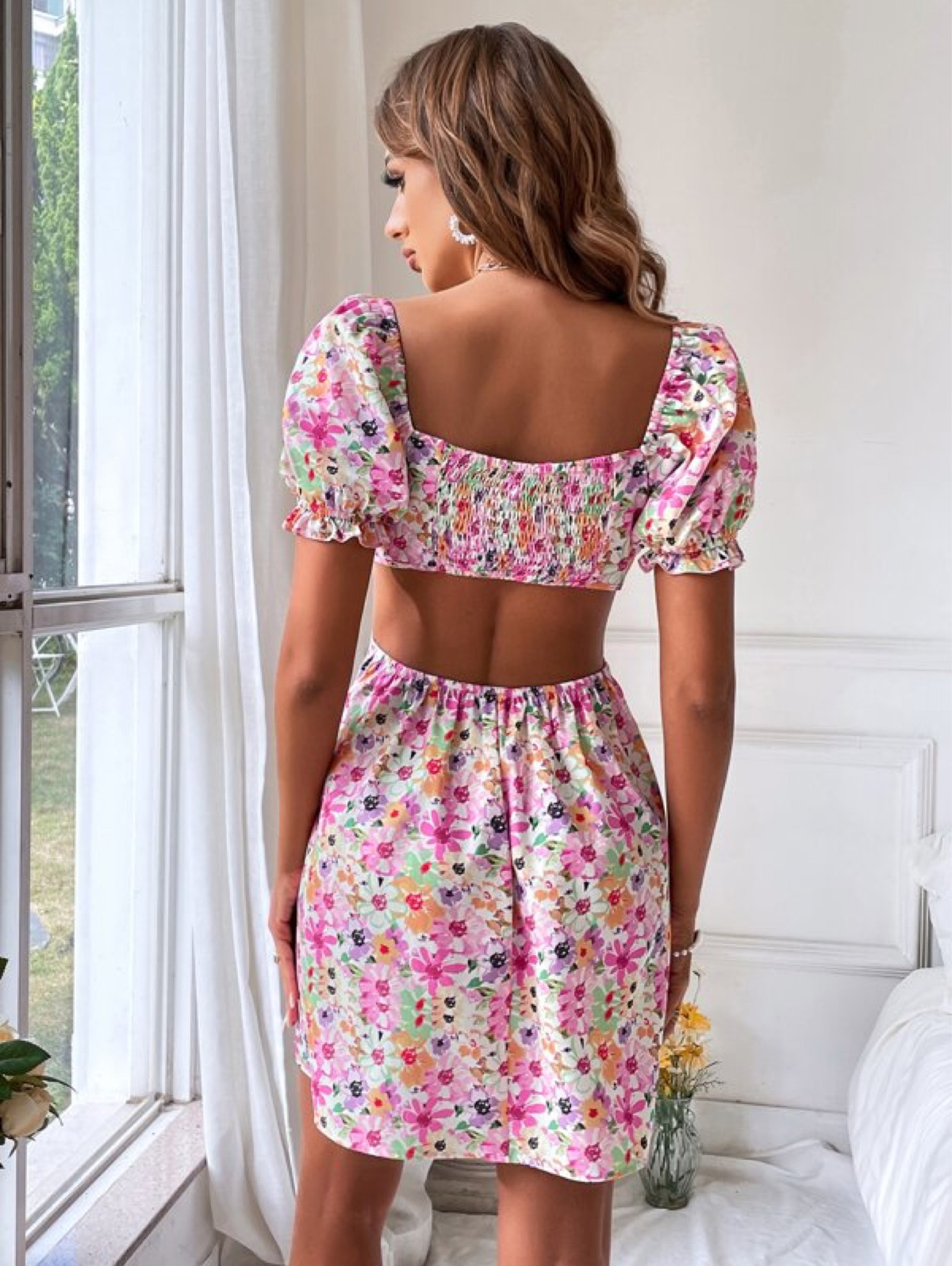shein floral dress